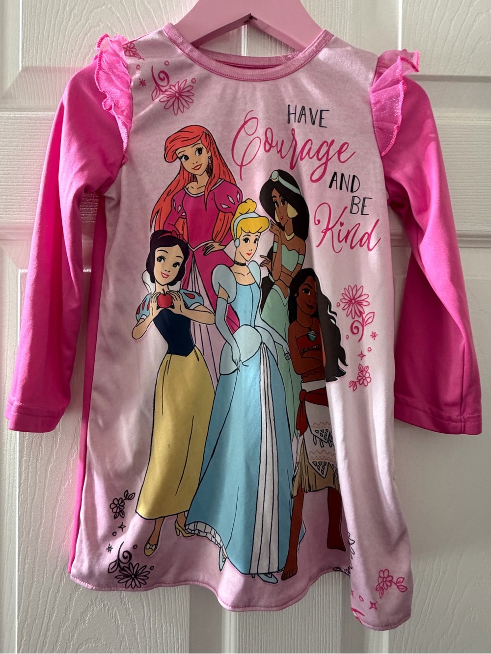 Disney Pink Princess Graphic Long Sleeve Nightgown